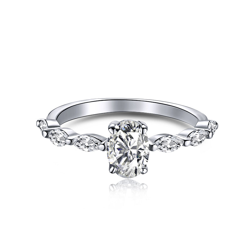 [Elowen Jewels]0.75 Carat Luxurious Vibrant Elongated Cushion Cut Daily Ring