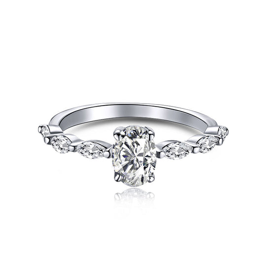 [Elowen Jewels]0.75 Carat Luxurious Vibrant Elongated Cushion Cut Daily Ring