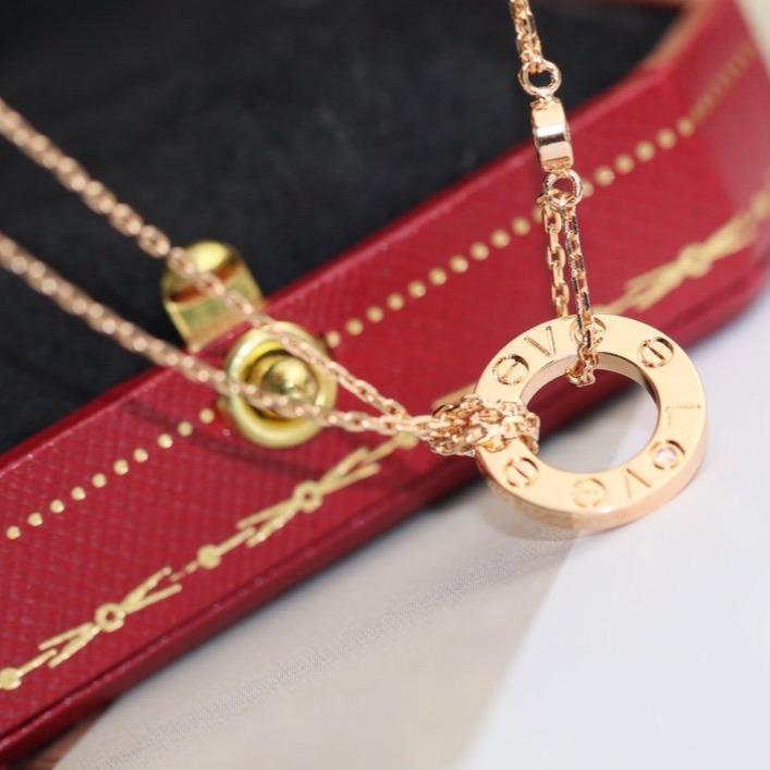 [Elowen Jewels]LOVE NECKLACE ADJUSTABLE ROSE GOLD 2 DIAMOND