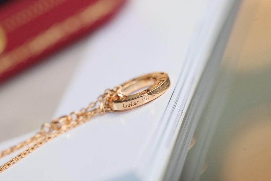 [Elowen Jewels]LOVE NECKLACE ADJUSTABLE ROSE GOLD 2 DIAMOND