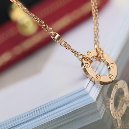 [Elowen Jewels]LOVE NECKLACE ADJUSTABLE ROSE GOLD 2 DIAMOND