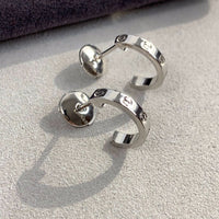[Elowen Jewel]LOVE EARRINGS 2.65MM SILVER