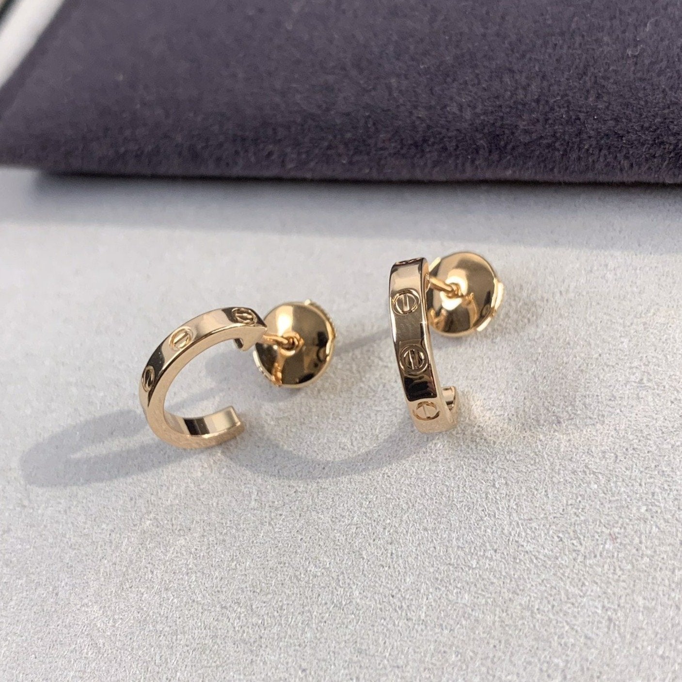 [Elowen Jewels]LOVE EARRINGS 2.65MM PINK GOLD