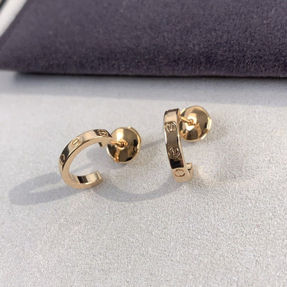 [Elowen Jewels]LOVE EARRINGS 2.65MM PINK GOLD