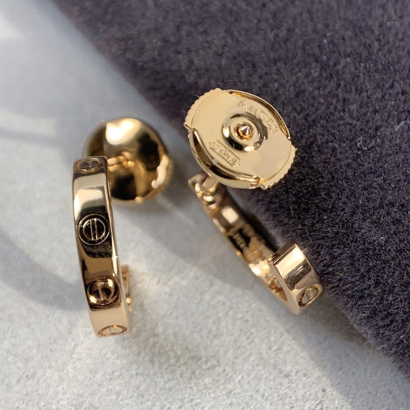 [Elowen Jewels]LOVE EARRINGS 2.65MM PINK GOLD