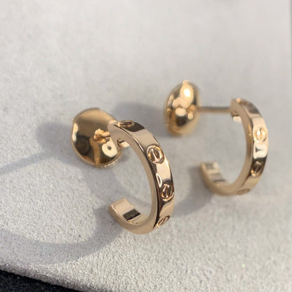 [Elowen Jewels]LOVE EARRINGS 2.65MM PINK GOLD