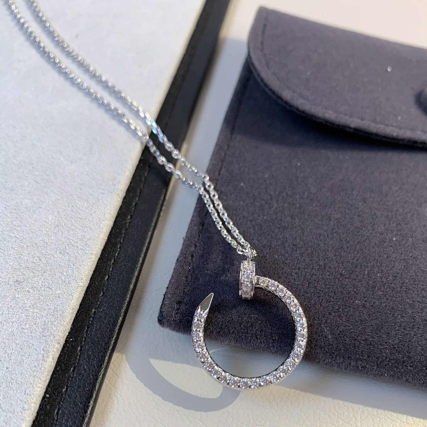 [Elowen Jewels]JUSTE NECKLACE SILVER DIAMONDS