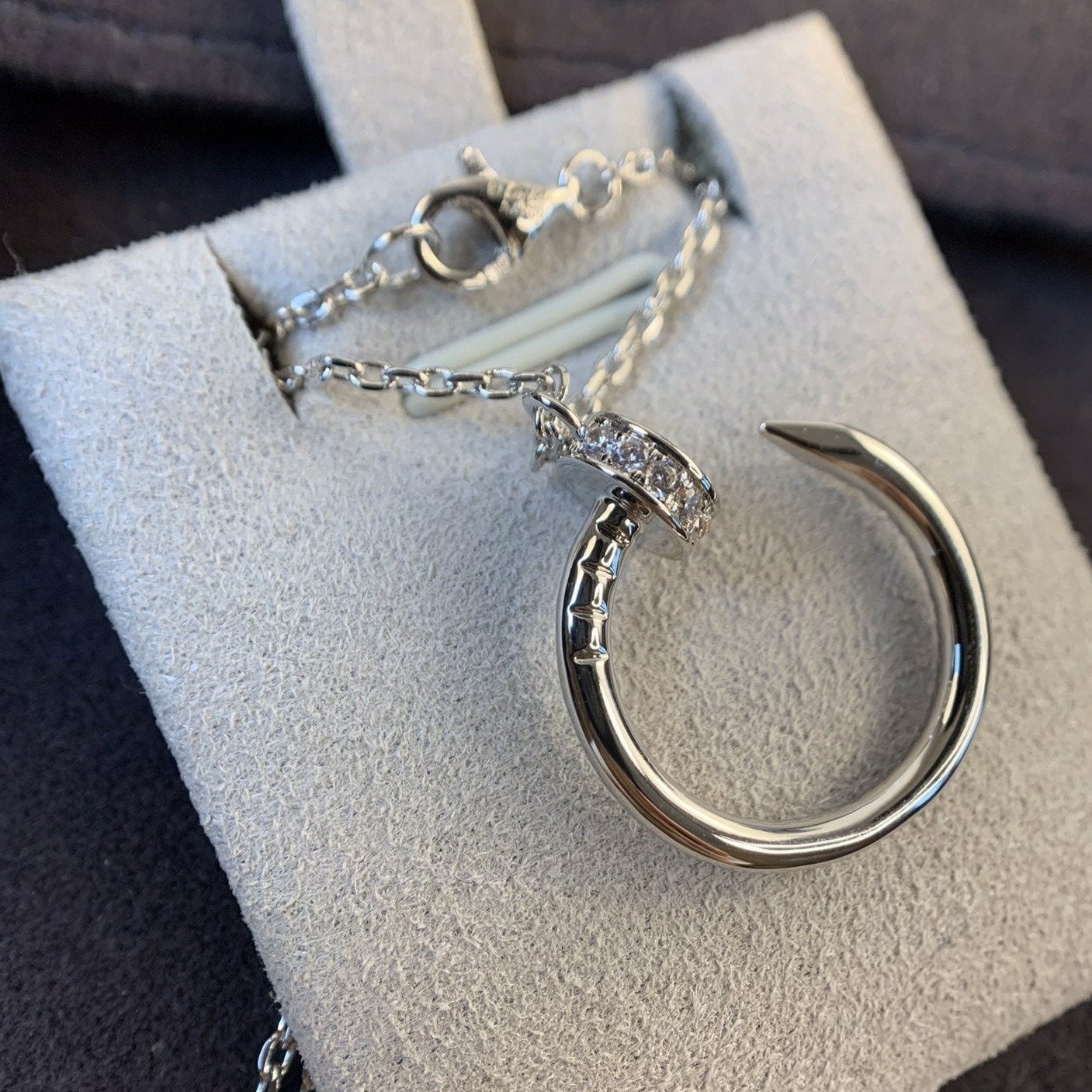 [Elowen Jewels]JUSTE NECKLACE SILVER DIAMONDS