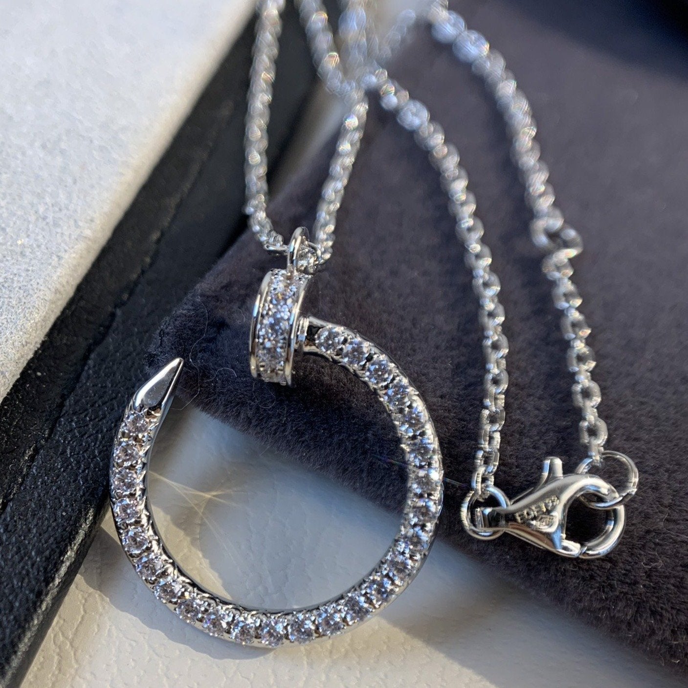 [Elowen Jewels]JUSTE NECKLACE SILVER DIAMONDS