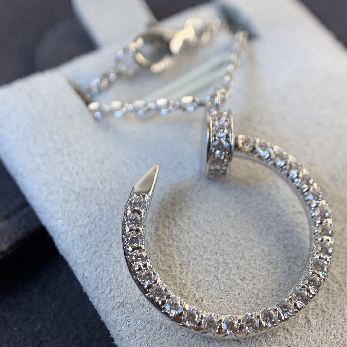 [Elowen Jewels]JUSTE NECKLACE SILVER DIAMONDS