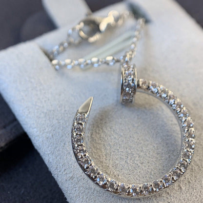 [Elowen Jewels]JUSTE NECKLACE SILVER DIAMONDS