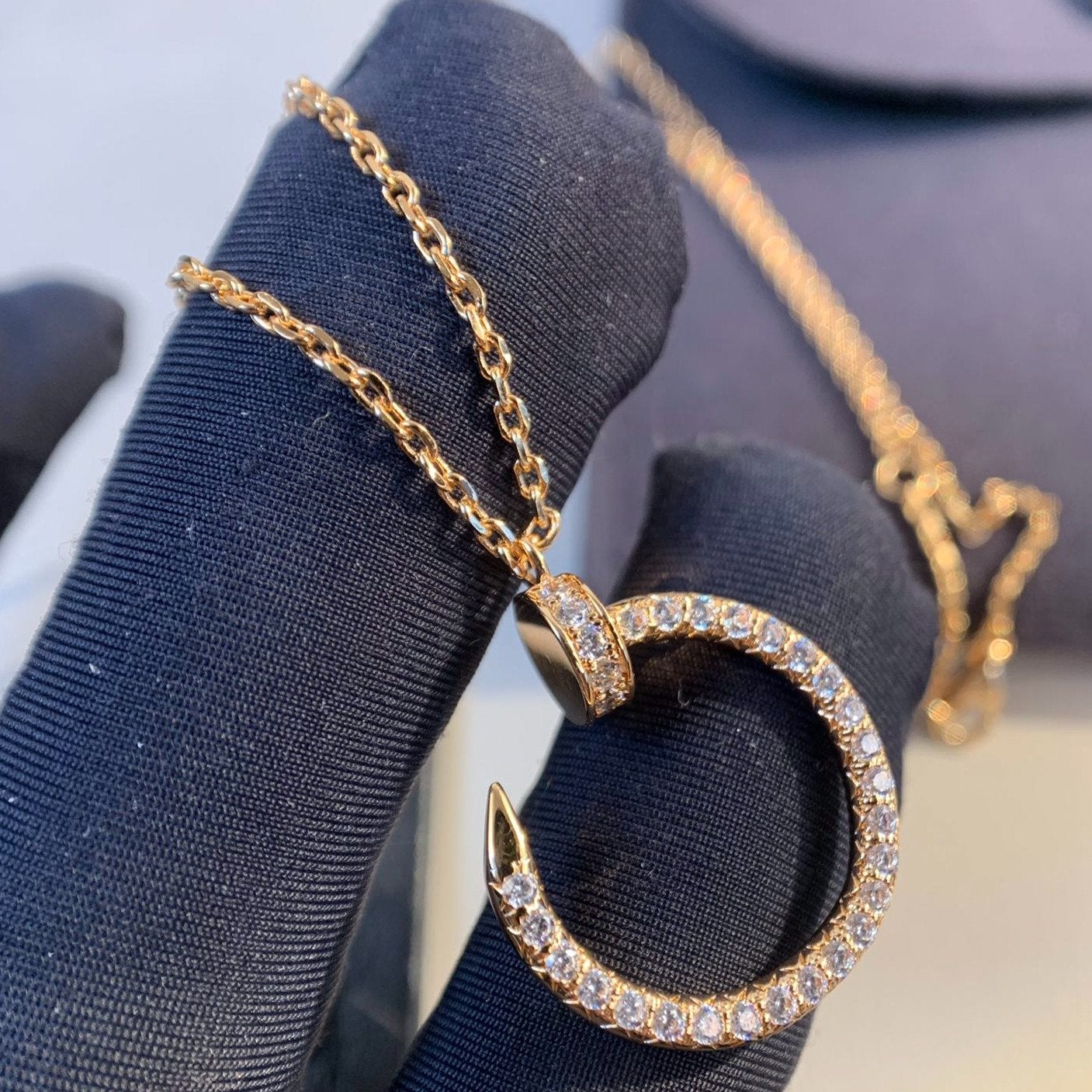 [Elowen Jewels]JUSTE NECKLACE PINK GOLD DIAMONDS