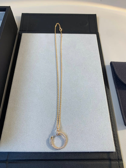 [Elowen Jewels]JUSTE NECKLACE PINK GOLD DIAMONDS