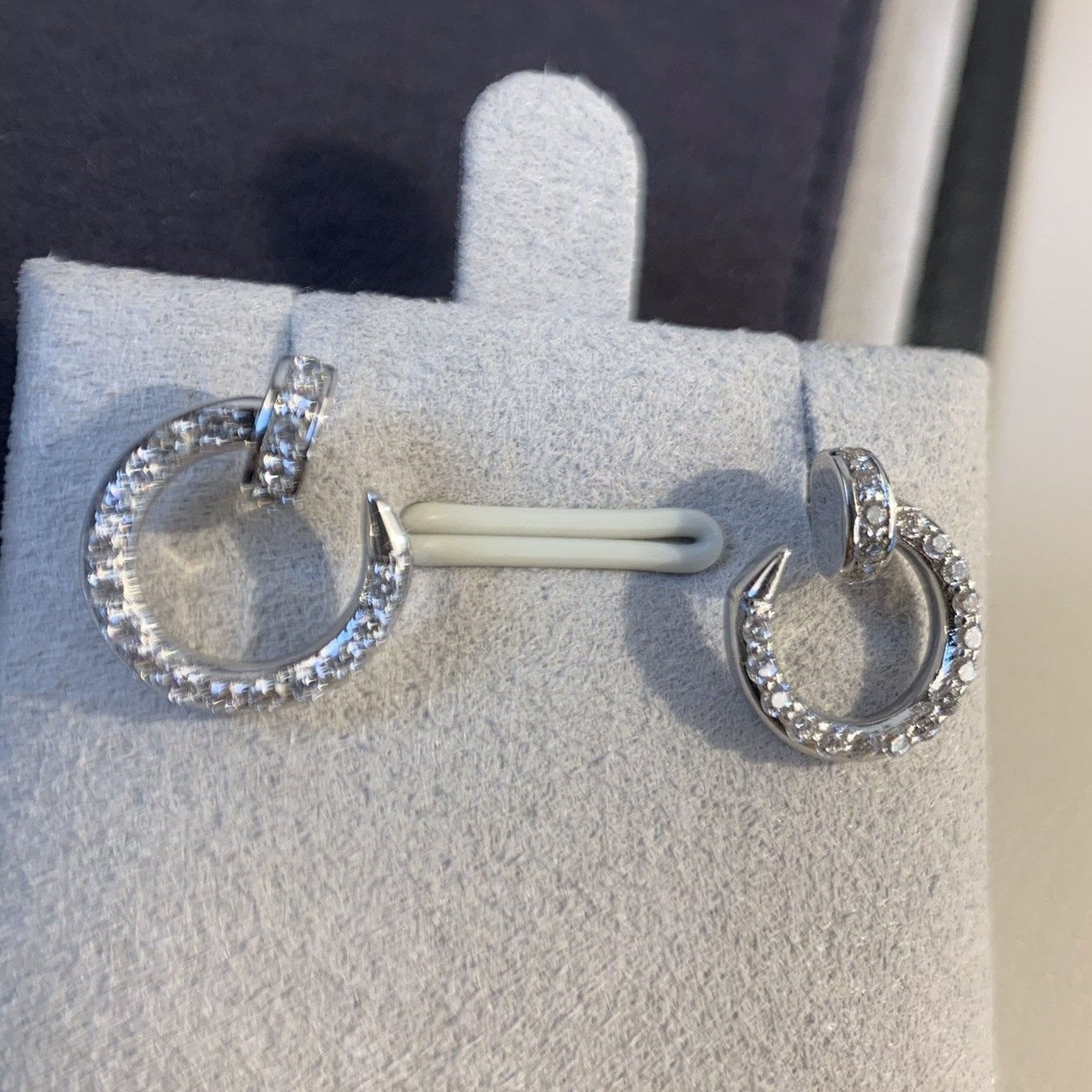 [Elowen Jewels]JUSTE EARRINGS SILVER DIAMONDS