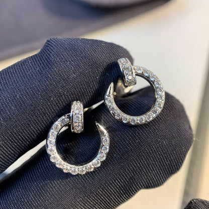 [Elowen Jewels]JUSTE EARRINGS SILVER DIAMONDS