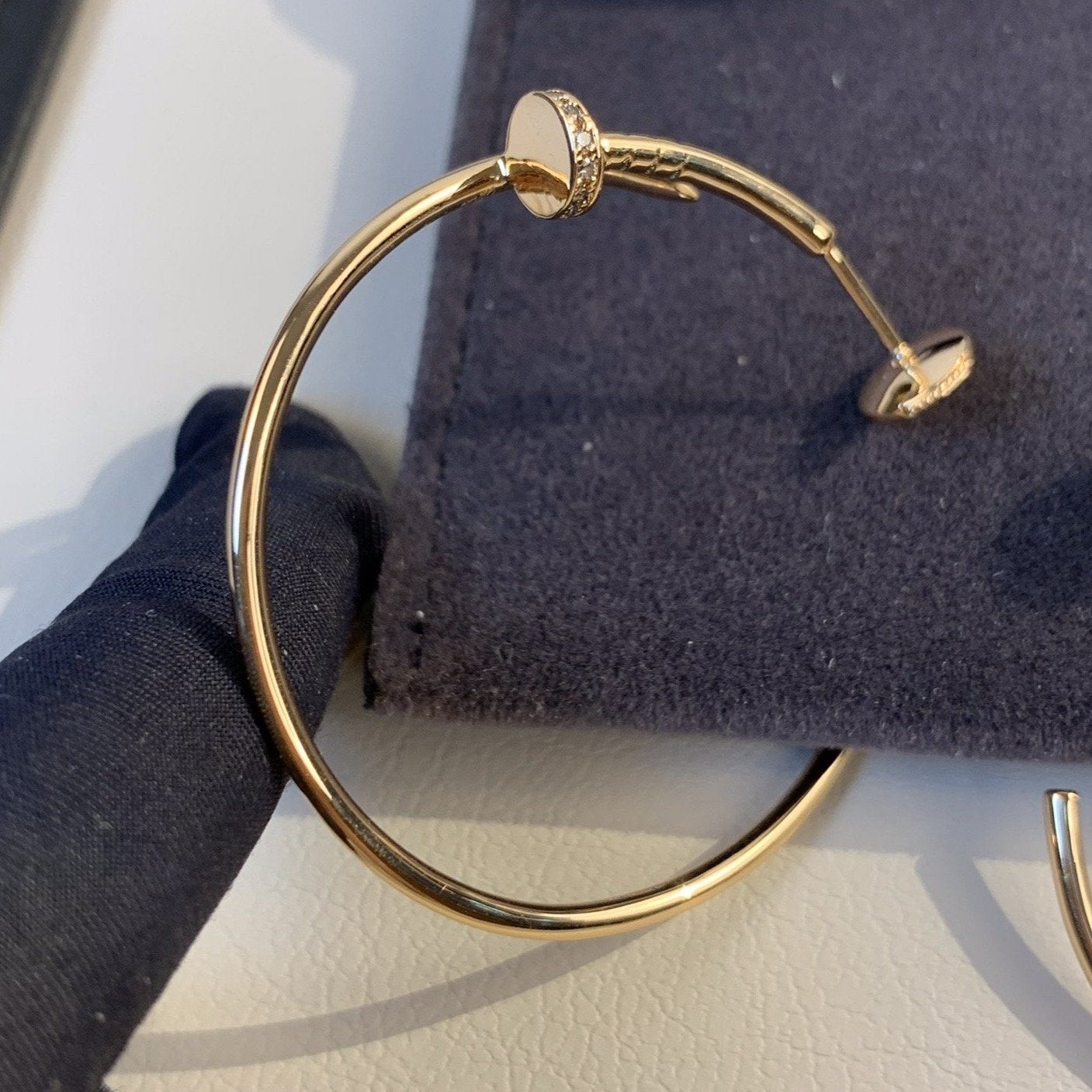 [Elowen Jewels]JUSTE EARRINGS GOLD DIAMONDS 1.8MM