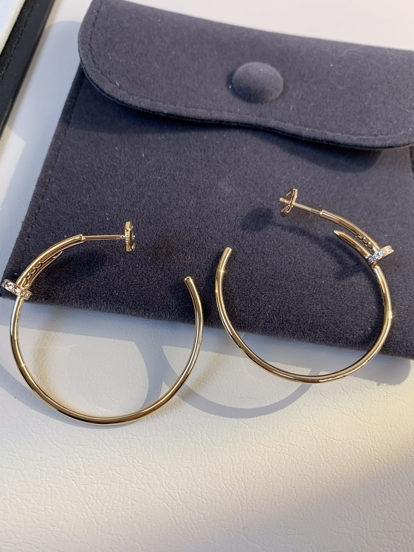 [Elowen Jewels]JUSTE EARRINGS GOLD DIAMONDS 1.8MM