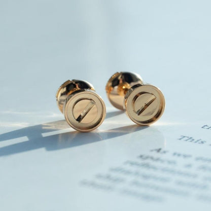 [Elowen Jewels]LOVE EARRINGS PINK GOLD 10MM