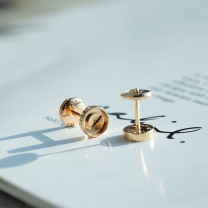 [Elowen Jewels]LOVE EARRINGS PINK GOLD 10MM