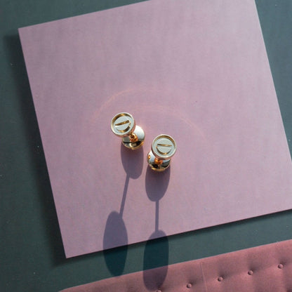 [Elowen Jewels]LOVE EARRINGS PINK GOLD 10MM