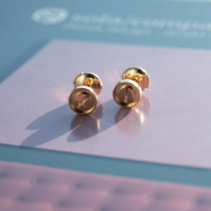 [Elowen Jewels]LOVE EARRINGS PINK GOLD 10MM
