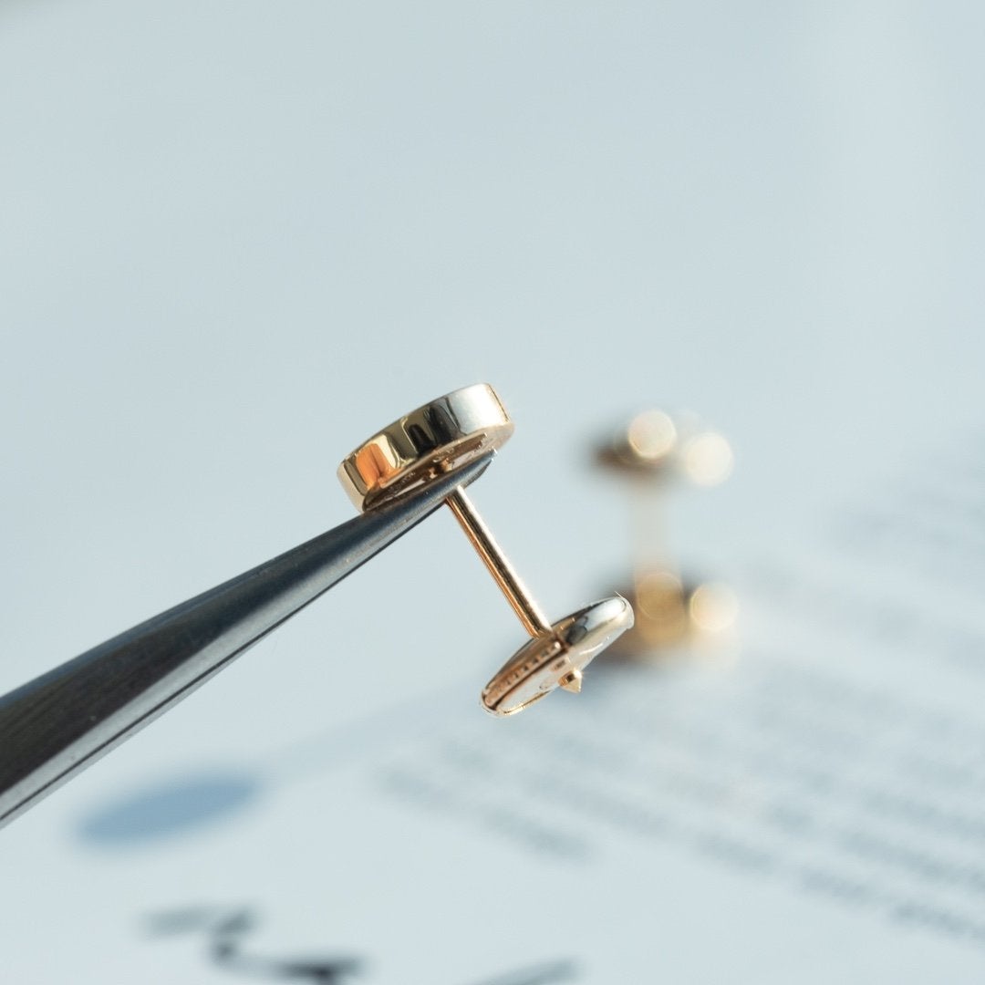 [Elowen Jewels]LOVE EARRINGS PINK GOLD 10MM