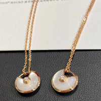 [Elowen Jewel]AMULETTE ROSE GOLD MOP NECKLACE