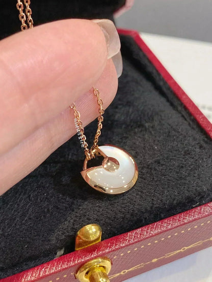 [Elowen Jewels]AMULETTE ROSE GOLD MOP NECKLACE