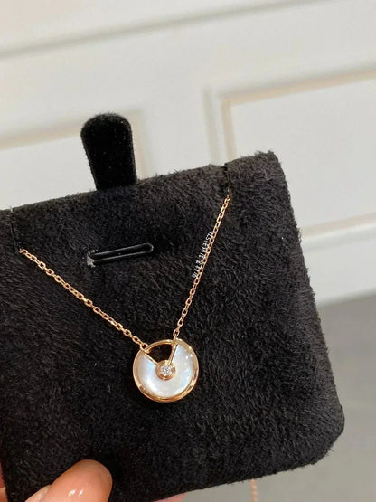 [Elowen Jewels]AMULETTE ROSE GOLD MOP NECKLACE