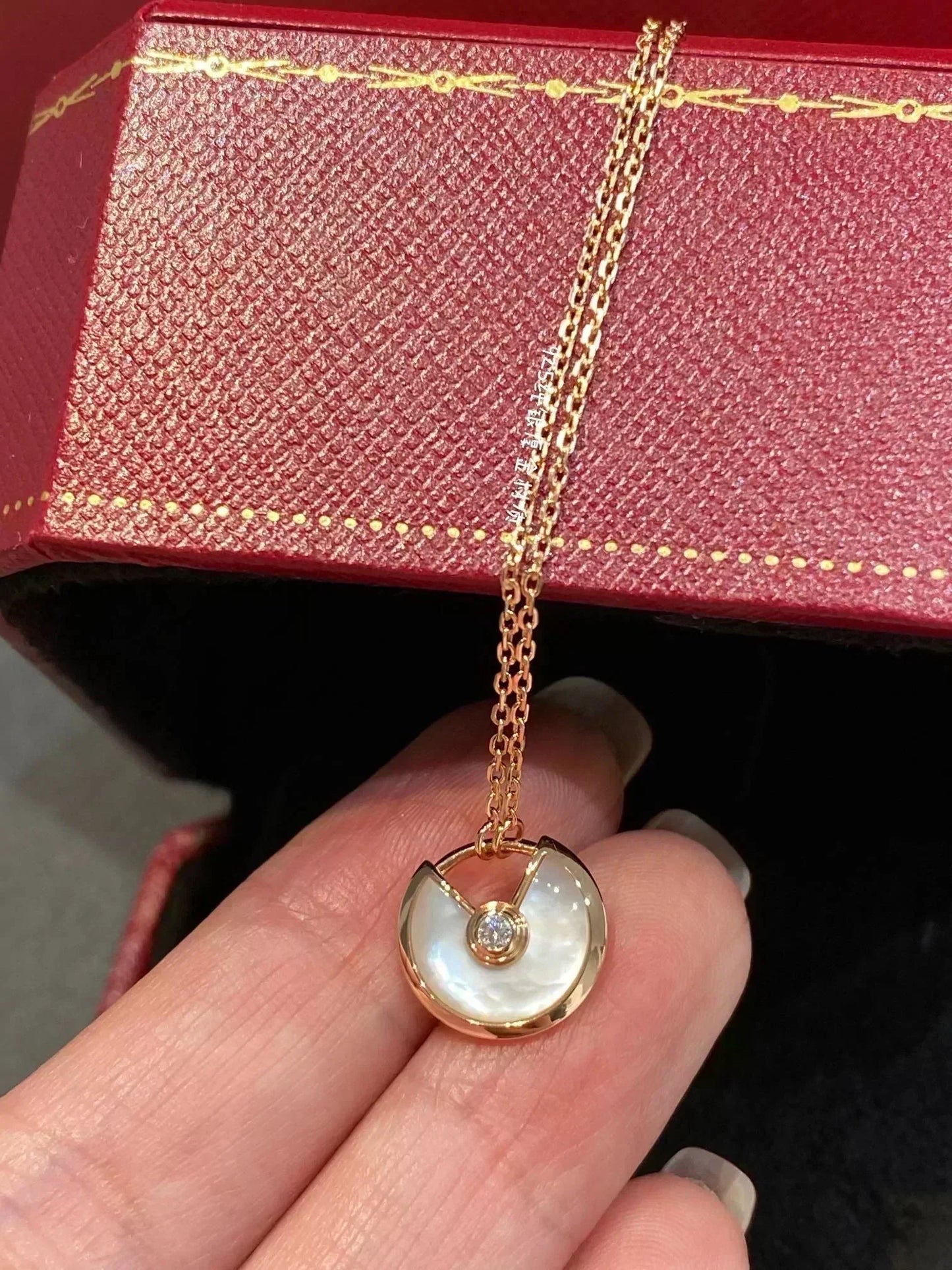 [Elowen Jewels]AMULETTE ROSE GOLD MOP NECKLACE