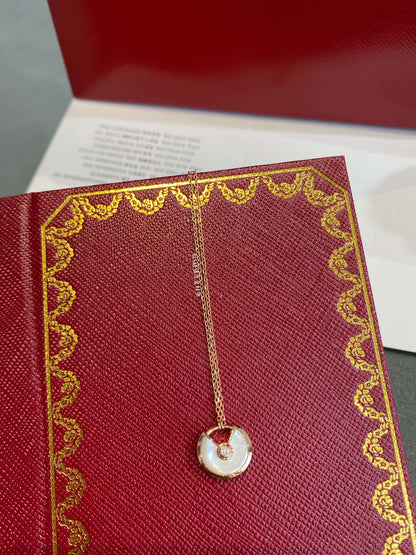 [Elowen Jewels]AMULETTE ROSE GOLD MOP NECKLACE