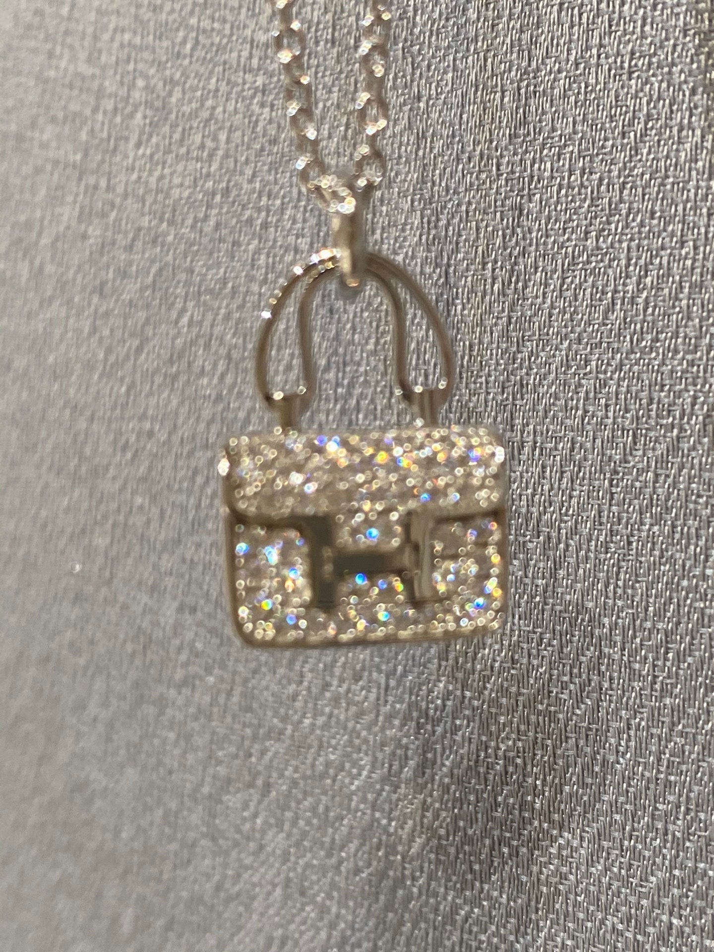 [Elowen Jewels]CONSTANCE PEDANT DIAMOND NECKLACE