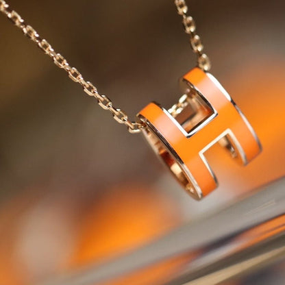 [Elowen Jewels]POP H PEDANT PINK GOLD