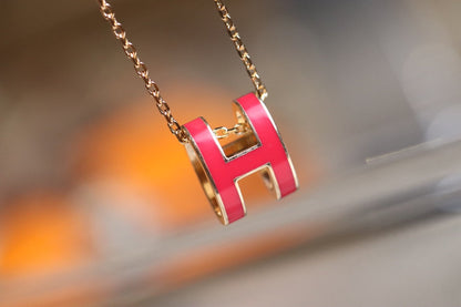 [Elowen Jewels]POP H PEDANT PINK GOLD