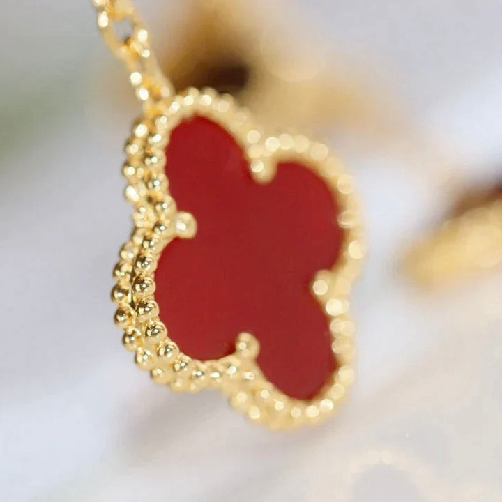 [Elowen Jewels]CLOVER  2 MOTIF  TIGER EYE CARNELIAN EARRINGS