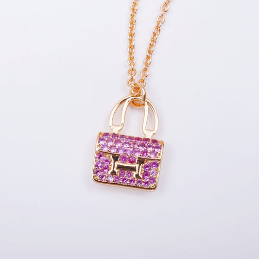 [Elowen Jewels]CONSTANCE PEDANT PURPLE DIAMOND NECKLACE