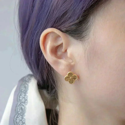 [Elowen Jewels]CLOVER MEDIUM 1 MOTIFS LASER EARRINGS