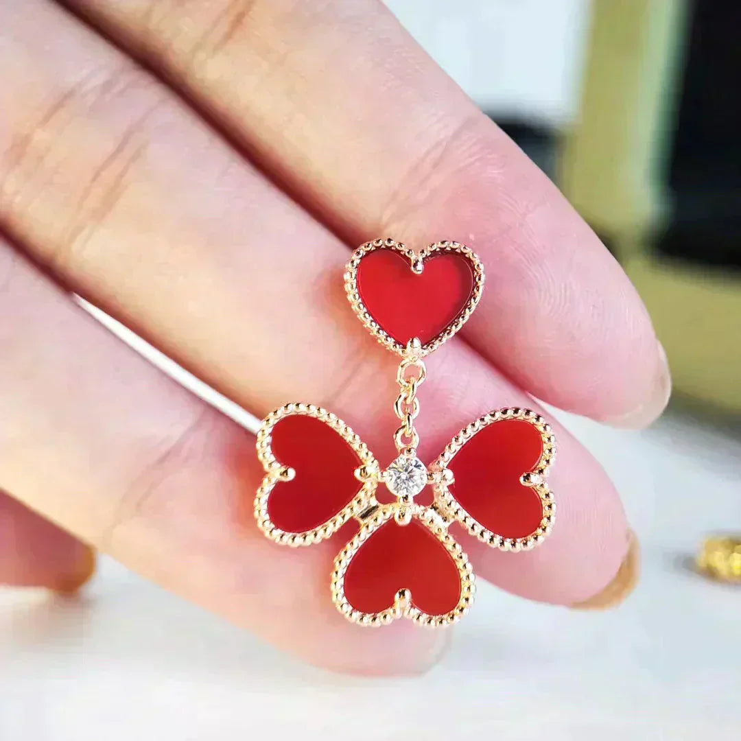 [Elowen Jewels]SWEET CLOVER CARNELIAN EARRINGS