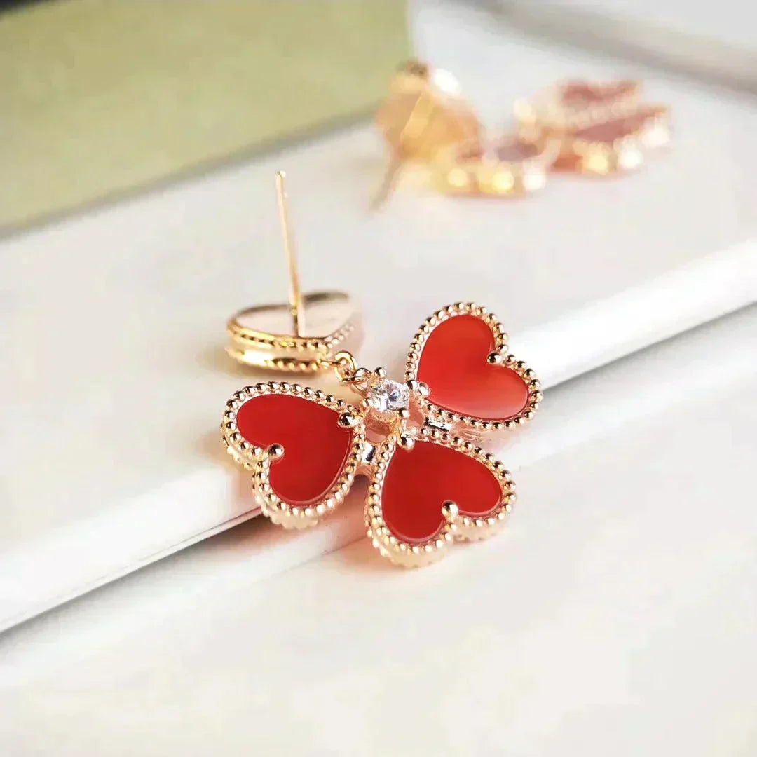 [Elowen Jewels]SWEET CLOVER CARNELIAN EARRINGS