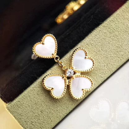 [Elowen Jewels]CLOVER SWEET WHITE MOP EARRINGS
