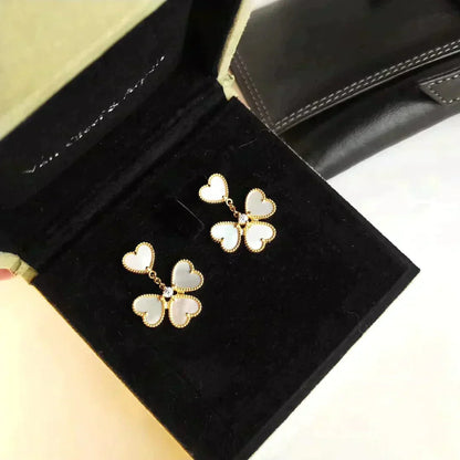 [Elowen Jewels]CLOVER SWEET WHITE MOP EARRINGS