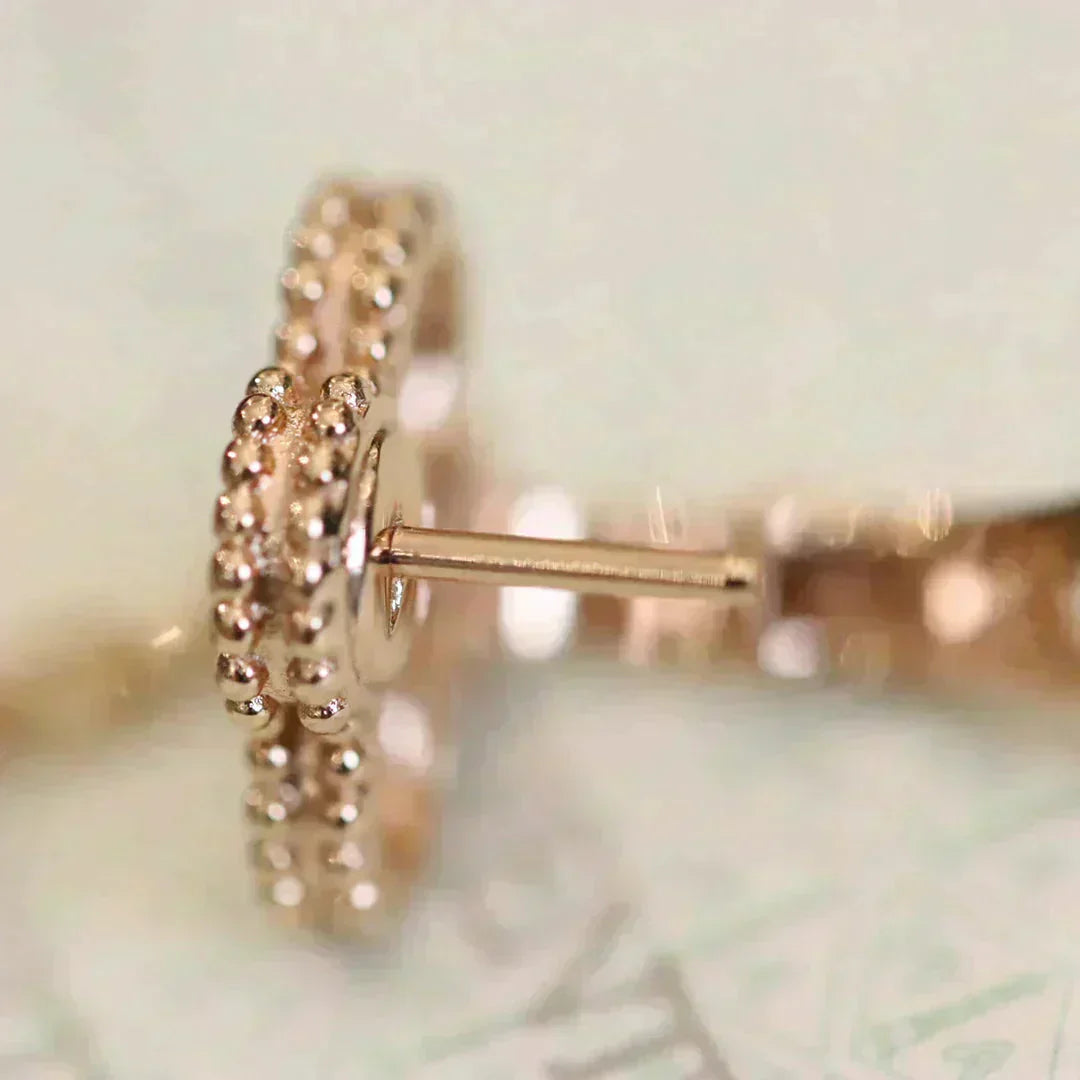 [Elowen Jewels]CLOVER MEDIUM 1 MOTIFS FUll DIAMOND EARRINGS