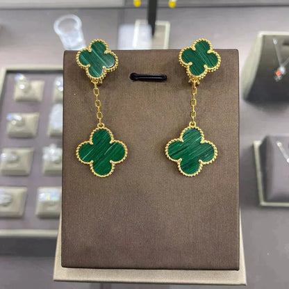 [Elowen Jewels]CLOVER 2 MOTIFS  EARRINGS (MULTIPLE CHOICESC