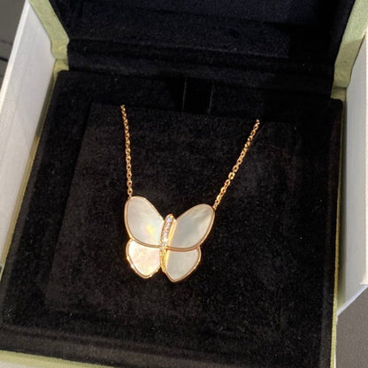 [Elowen Jewels]BUTTERFLY GOLD MOP DIAMOND NECKLACE