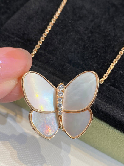 [Elowen Jewels]BUTTERFLY GOLD MOP DIAMOND NECKLACE