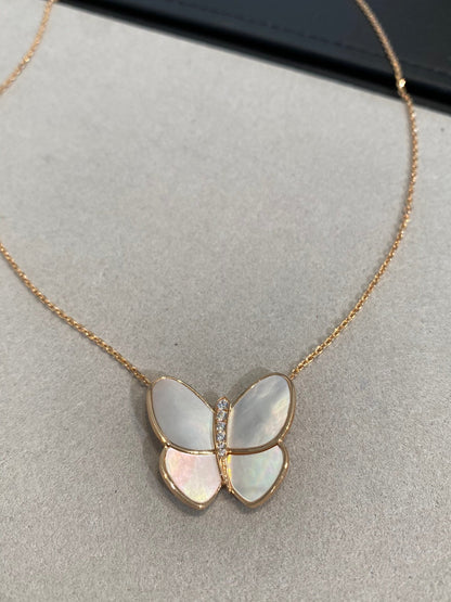 [Elowen Jewels]BUTTERFLY GOLD MOP DIAMOND NECKLACE
