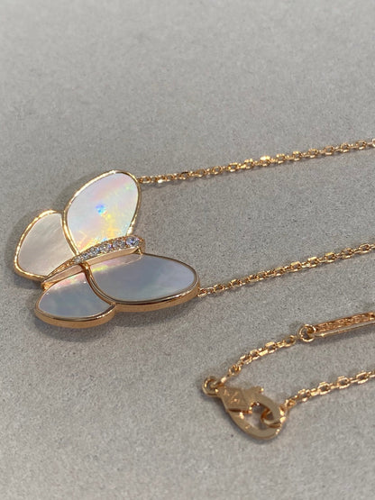 [Elowen Jewels]BUTTERFLY GOLD MOP DIAMOND NECKLACE