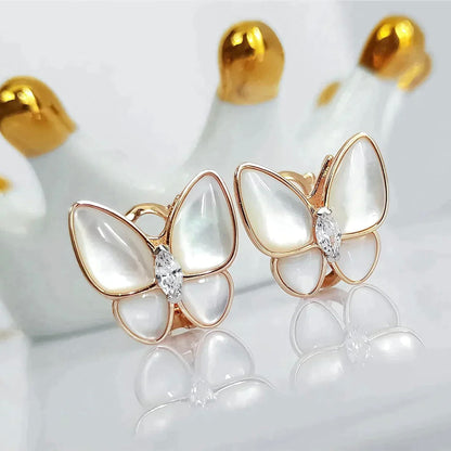 [Elowen Jewels]BUTTERFLY MOP DIAMOND EARRINGS
