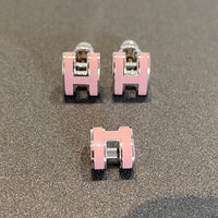 [Elowen Jewel]MINI POP H SILVER EARRINGS PINK