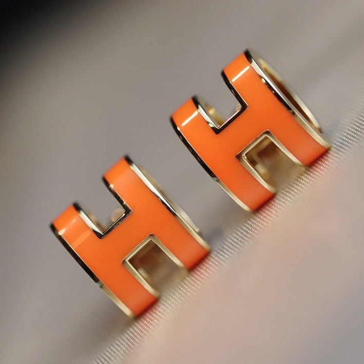 [Elowen Jewels]MINI POP H EARRINGS ORANGE
